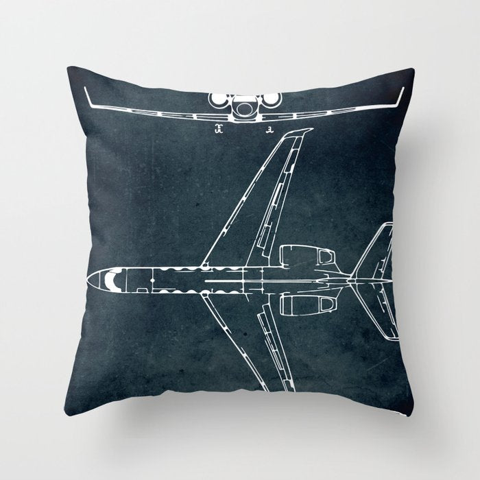 GULFSTREAM G500 - First flight 2015 Throw Pillow Gallery Image 6