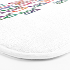 BE BRAVE BE CREATIVE BE KIND BE THANKFUL BE HAPPY BE YOU rainbow watercolor Bath Mat Gallery Image 3