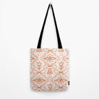 Spring Toile Print in Orange Tote Bag Gallery Image 2
