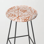 Spring Toile Print in Orange Stool Gallery Image 2