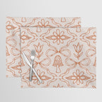 Spring Toile Print in Orange Placemat Gallery Image 1