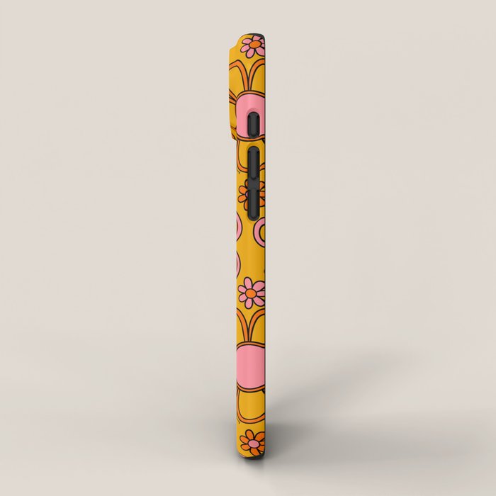 Retro Flower Print iPhone Case Gallery Image 2