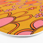 Retro Flower Print Bath Mat Gallery Image 3