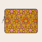 Retro Flower Print Laptop Sleeve Gallery Image 1