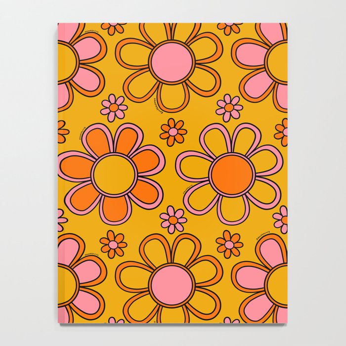 Retro Flower Print Notebook Gallery Image 4
