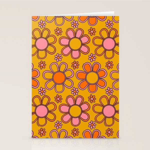Retro Flower Print Stationery Card Gallery Image 2
