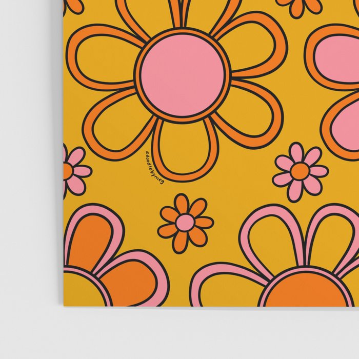 Retro Flower Print Poster Gallery Image 3