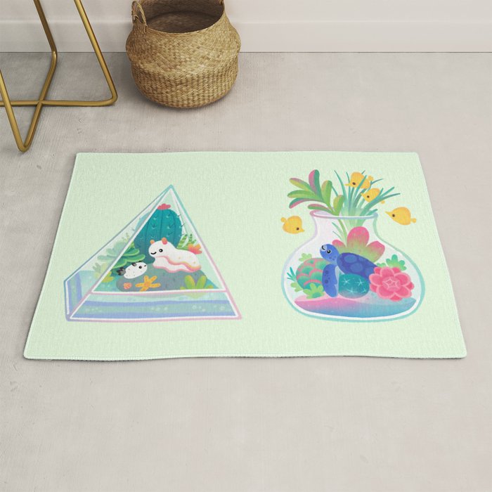 Ocean terrarium - Sea turtle Rug Gallery Image 1