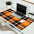 Orange + Black Plaid Desk Mat Gallery Image 2