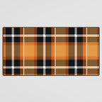 Orange + Black Plaid Desk Mat Gallery Image 3