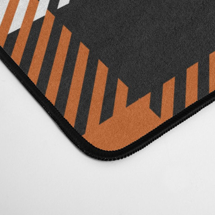Orange + Black Plaid Desk Mat Gallery Image 4