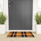 Orange + Black Plaid Welcome Mat Gallery Image 3
