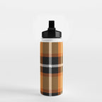 Orange + Black Plaid Water Bottle Gallery Image 2