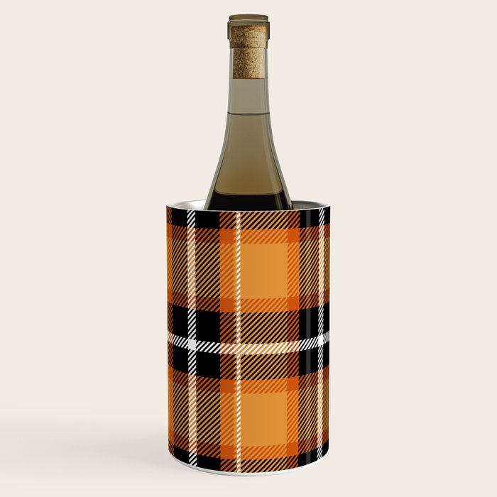 Orange + Black Plaid Wine Chiller Gallery Image 1