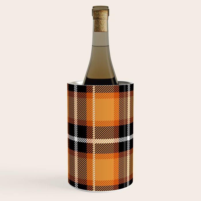 Orange + Black Plaid Wine Chiller Gallery Image 2