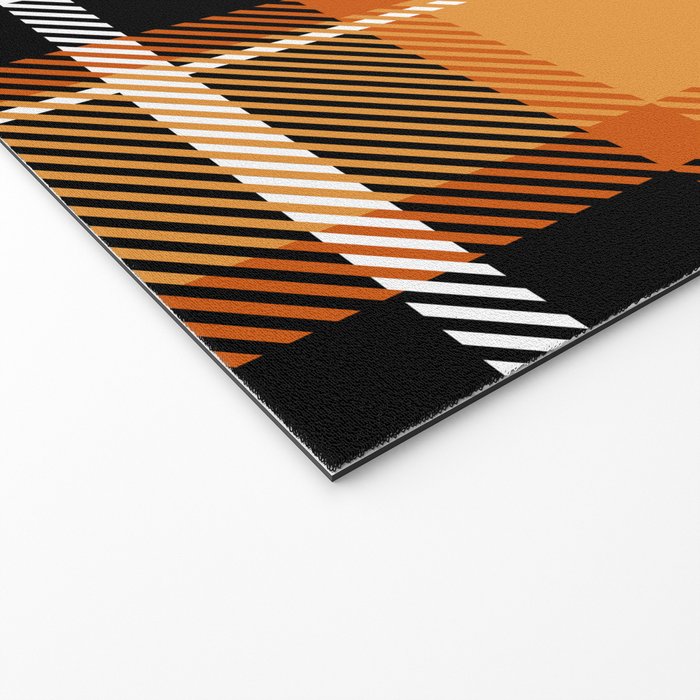 Orange + Black Plaid Welcome Mat Gallery Image 2