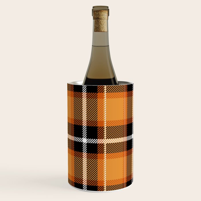 Orange + Black Plaid Wine Chiller Gallery Image 3