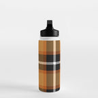 Orange + Black Plaid Water Bottle Gallery Image 3