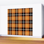 Orange + Black Plaid Wall Mural Gallery Image 2