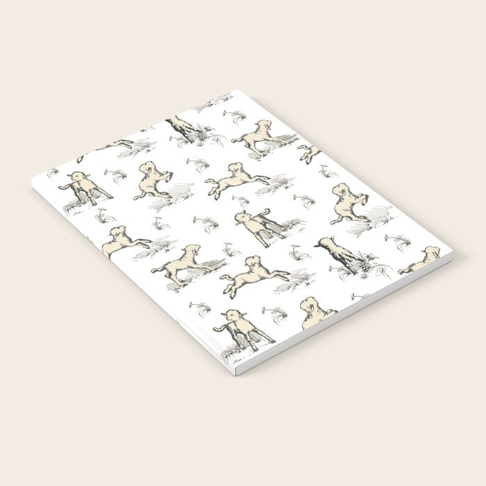 Little Sheep in Meadow - Toile pattern for Children  Notebook Gallery Image 2