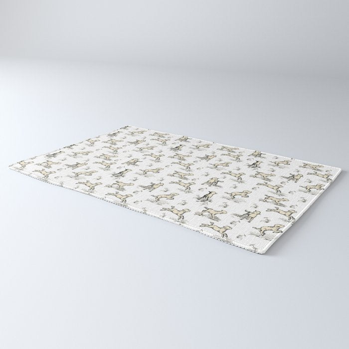 Little Sheep in Meadow - Toile pattern for Children  Rug Gallery Image 3