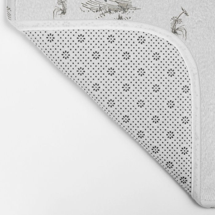 Little Sheep in Meadow - Toile pattern for Children  Bath Mat Gallery Image 2