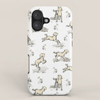 Little Sheep in Meadow - Toile pattern for Children  iPhone Case Gallery Image 1