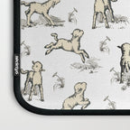 Little Sheep in Meadow - Toile pattern for Children  Laptop Sleeve Gallery Image 3
