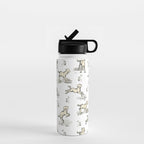 Little Sheep in Meadow - Toile pattern for Children  Water Bottle Gallery Image 1