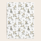 Little Sheep in Meadow - Toile pattern for Children  Poster Gallery Image 4