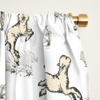 Little Sheep in Meadow - Toile pattern for Children  Window Curtain Gallery Image 2