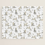 Little Sheep in Meadow - Toile pattern for Children  Jigsaw Puzzle Gallery Image 1