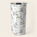 Little Sheep in Meadow - Toile pattern for Children  Travel Mug Gallery Image 1