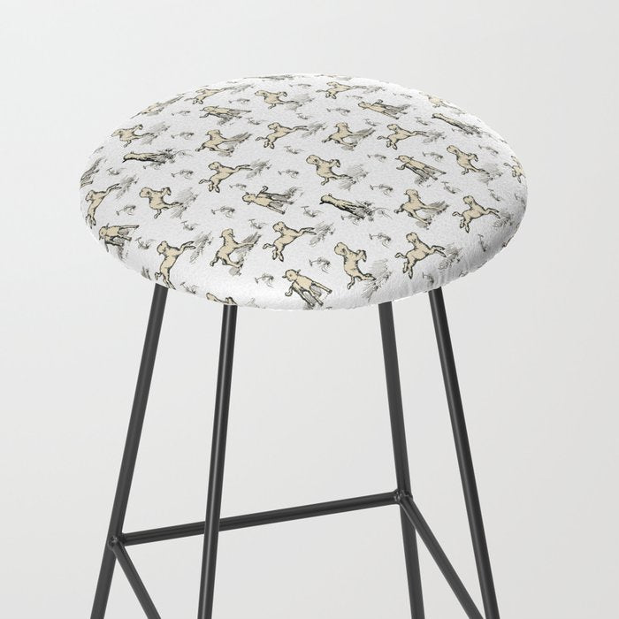 Little Sheep in Meadow - Toile pattern for Children  Stool Gallery Image 2