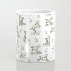Little Sheep in Meadow - Toile pattern for Children  Coffee Mug Gallery Image 4