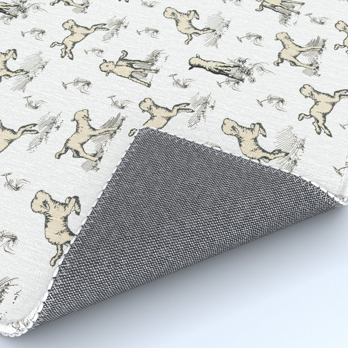 Little Sheep in Meadow - Toile pattern for Children  Rug Gallery Image 4