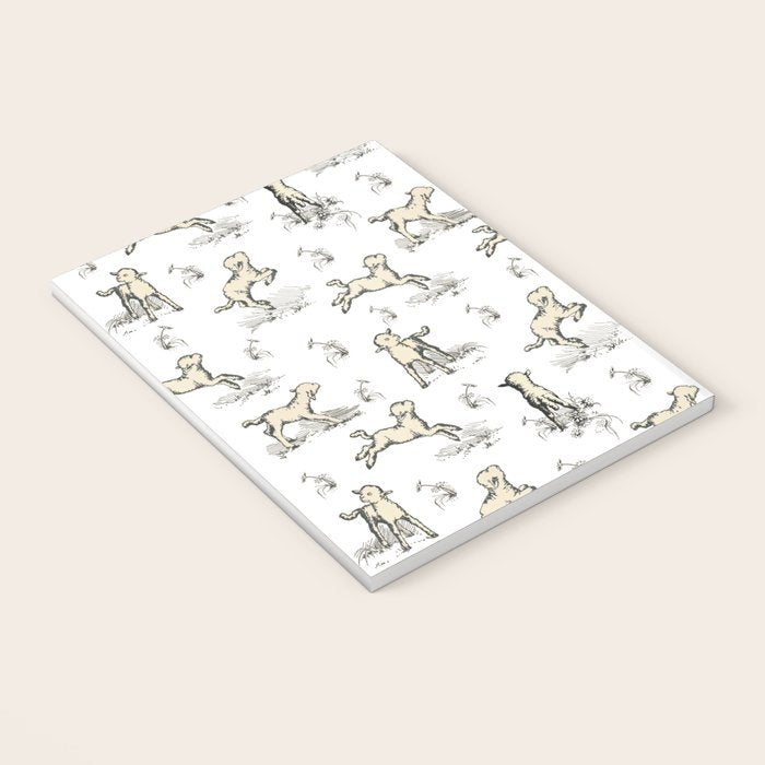 Little Sheep in Meadow - Toile pattern for Children  Notebook Gallery Image 3