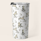 Little Sheep in Meadow - Toile pattern for Children  Travel Mug Gallery Image 3