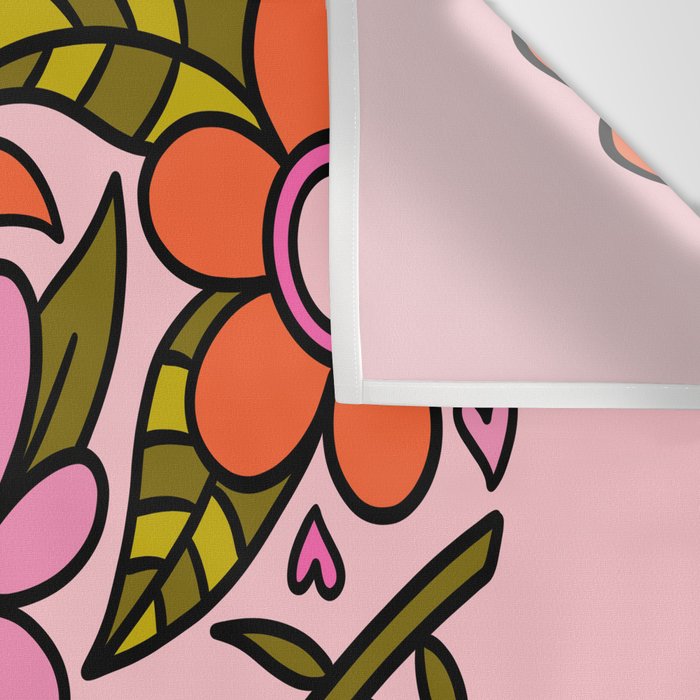 Flower Heart Wall Tapestry Gallery Image 3