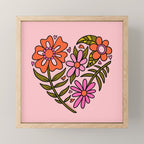 Flower Heart Mini Art Print Gallery Image 1