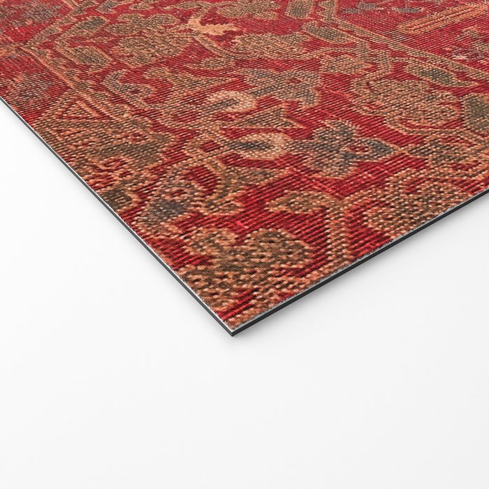Bohemian Medallion II // 15th Century Old Distressed Red Green Colorful Ornate Accent Rug Pattern Welcome Mat Gallery Image 2