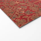 Bohemian Medallion II // 15th Century Old Distressed Red Green Colorful Ornate Accent Rug Pattern Welcome Mat Gallery Image 2