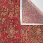 Bohemian Medallion II // 15th Century Old Distressed Red Green Colorful Ornate Accent Rug Pattern Wall Tapestry Gallery Image 3
