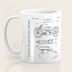Harley Motorcycle Patent - Harley Bike Art - Black Chalkboard Coffee Mug Gallery Image 3