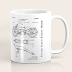 Harley Motorcycle Patent - Harley Bike Art - Black Chalkboard Coffee Mug Gallery Image 1