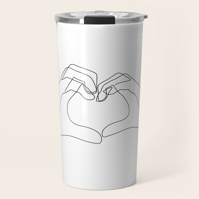 Hand Heart Travel Mug Gallery Image 1