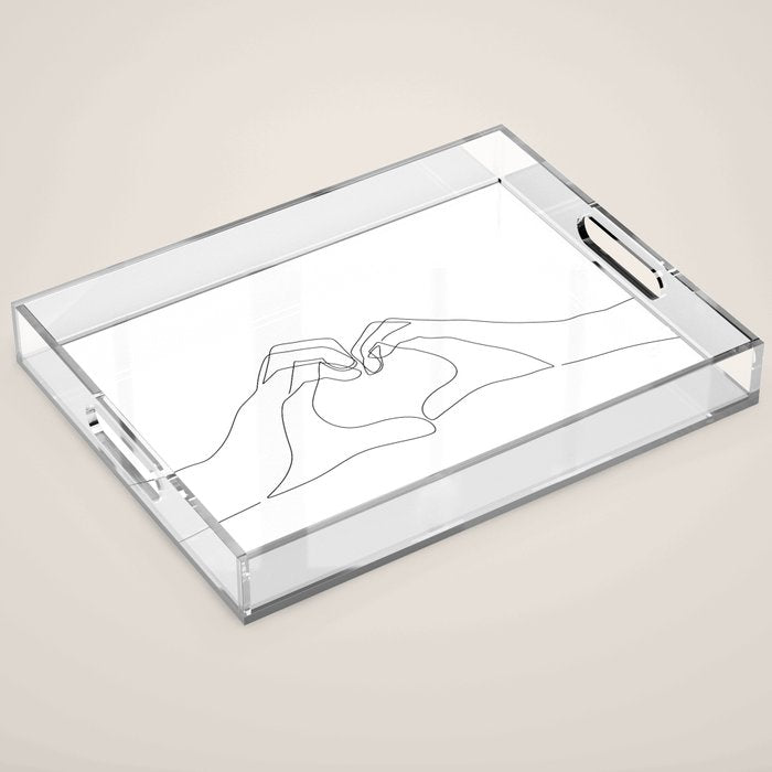 Hand Heart Acrylic Tray Gallery Image 1