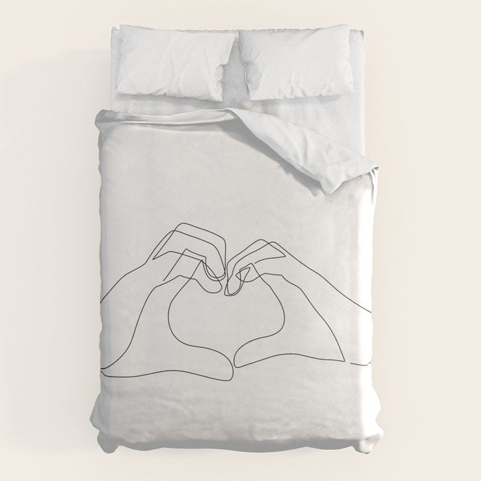Hand Heart Duvet Cover Gallery Image 1
