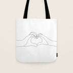 Hand Heart Tote Bag Gallery Image 1