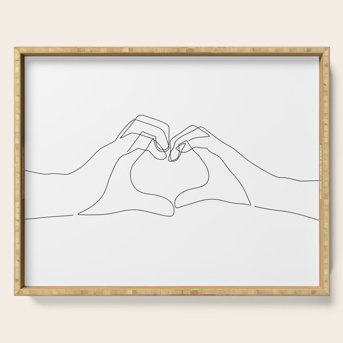 Hand Heart Serving Tray Gallery Image 1
